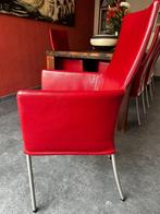 Eetkamerstoelen, Maison & Meubles, Chaises, Rouge, Comme neuf, Enlèvement, Cinq, Six Chaises ou plus