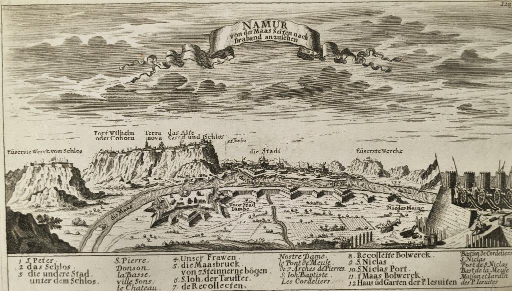 Namur - Namur - Bodenehr - (le Château), Antiquités & Art, Art | Eaux-fortes & Gravures, Enlèvement ou Envoi