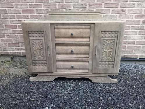 Buffet en chêne massif restauré, Huis en Inrichting, Kasten | Dressoirs, Zo goed als nieuw, 100 tot 150 cm, 25 tot 50 cm, Met lade(s)