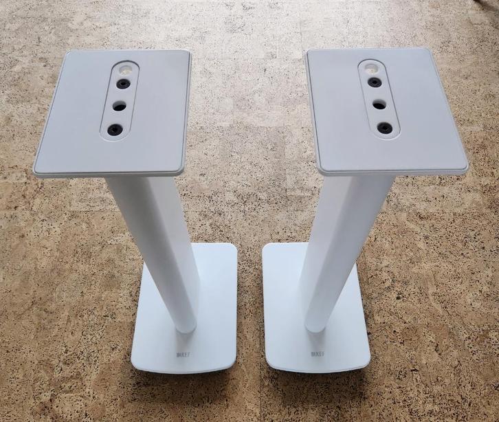 KEF S2 Luidsprekerstatieven (wit) voor LS50/R/Q - Stands, Audio, Tv en Foto, Luidsprekerboxen, Gebruikt, Overige typen, Overige merken