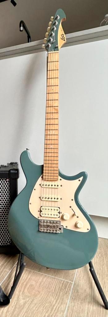 Vintage LAG Jet JV200 Antique Blue, Muziek en Instrumenten, Snaarinstrumenten | Gitaren | Elektrisch, Zo goed als nieuw, Ophalen