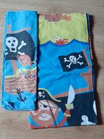 1 persoonsdekbedovertrek met kussensloop piraten katoen, Enlèvement ou Envoi, Comme neuf, Bleu, Housse de couette