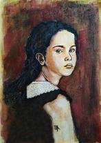 “Portret van een meisje” Schilderij, Antiek en Kunst, Verzenden