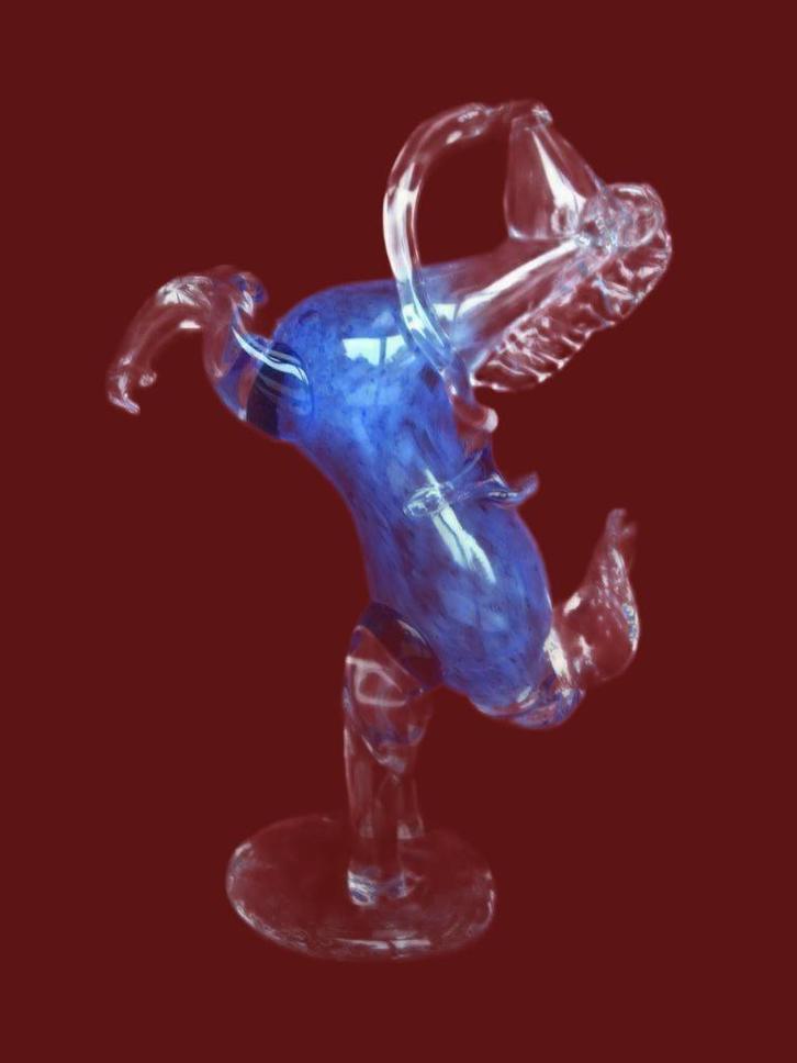 Prachtig paard in aparte stijgerende houding Murano., Antiek en Kunst, Antiek | Glaswerk en Kristal, Ophalen