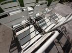 Chaises de jardin blanches en métal, Ophalen, Gebruikt, Metaal, Stapelbaar