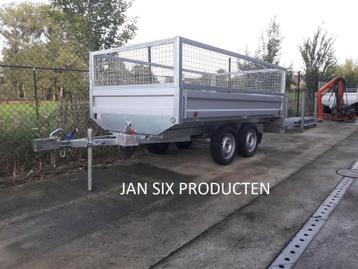 aanhangwagen / kipper ongeremd afmetingen bak 3.08 x 1.58 m 