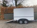 Gesloten geremde dubbelasser + oprijklep 300x150x180 2500kg, Auto diversen, Aanhangers en Bagagewagens, Ophalen, Gebruikt