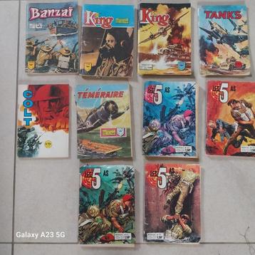 Set van 10 zwart-witte stripboeken -Guerre 40/45- beschikbaar voor biedingen