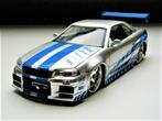 modelauto 2Fast 2Furious Nissan Skyline GT-R R34 Brian 1:24, Verzenden, Nieuw, Auto, Jada