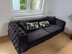 Sofa in zwart fluweel, Huis en Inrichting, Ophalen, Overige materialen, 75 tot 100 cm, Zo goed als nieuw