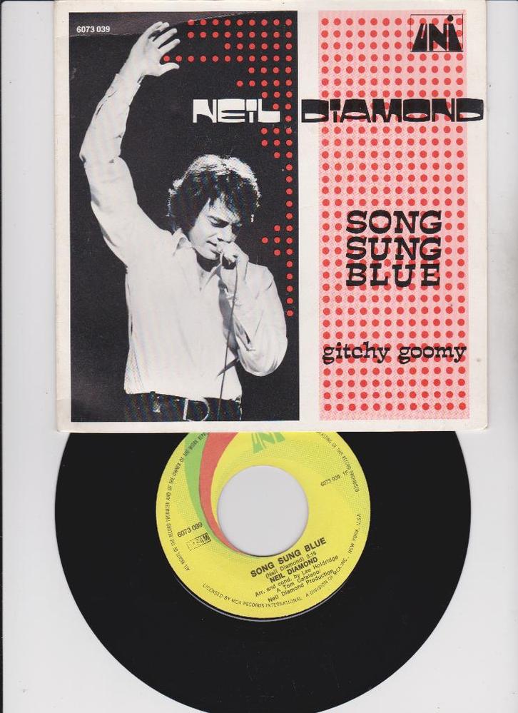 Neil Diamond – Song Sung Blue  1972, CD & DVD, Vinyles Singles, Comme neuf, Single, Pop, 7 pouces, Enlèvement ou Envoi
