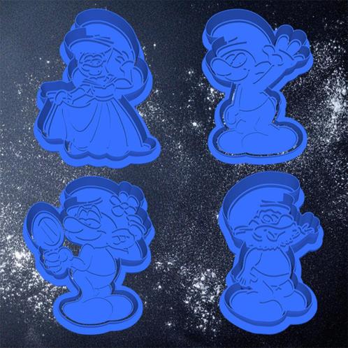 4x Smurfen Cookie cutter / Koekjessnijders, Hobby en Vrije tijd, Taarten en Cupcakes maken, Nieuw, Bakvorm, Ophalen of Verzenden
