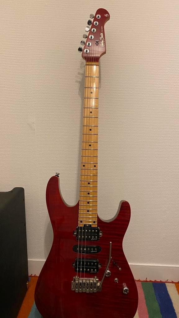 Harley Benton fusion II HSH met gigbag, Muziek en Instrumenten, Snaarinstrumenten | Gitaren | Elektrisch, Gebruikt, Solid body