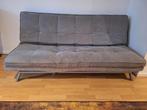 Grijze bank met clic-clac, Ophalen, Gebruikt, Tweepersoons, 140 cm