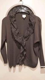 Mayerline cardigan met toffe volant in kant, mt 48, Kleding | Dames, Truien en Vesten, Mayerline, Bruin, Maat 46/48 (XL) of groter