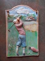 Golfer, gedroogde en beschilderde klei?, Antiek en Kunst, Ophalen