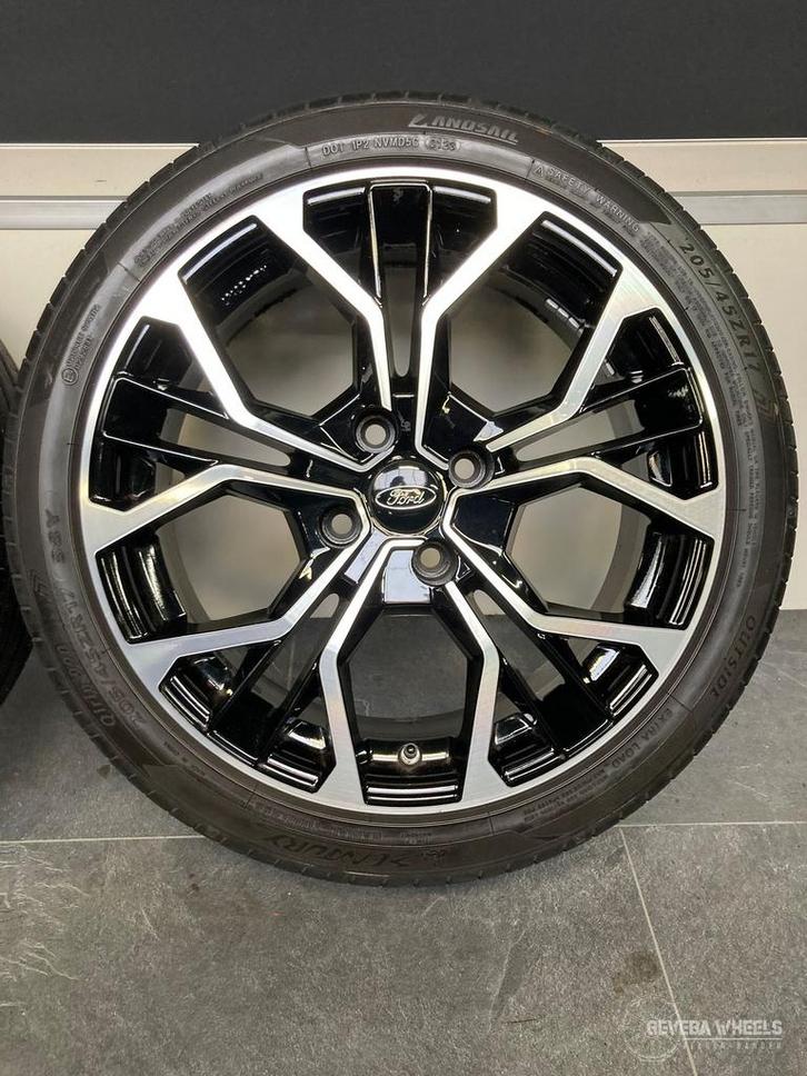 17” Ford Fiesta VII sport velgen + banden 4x108 205/45/17, Auto-onderdelen, Banden en Velgen, Banden en Velgen, Zomerbanden, 17 inch