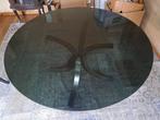 Vintage Tecno T69 glazen eettafel Italiaans design jaren 70, Huis en Inrichting, Tafels | Eettafels, Ophalen, Rond, Glas, Modern