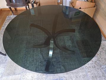 Vintage Tecno T69 glazen eettafel Italiaans design jaren 70 beschikbaar voor biedingen
