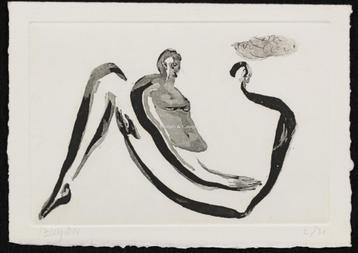 Litho Jean Bilquin ‘moeder en kind’ ca. 1970  beschikbaar voor biedingen