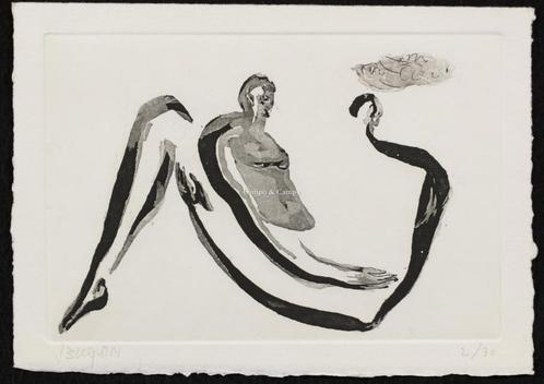 Litho Jean Bilquin ‘moeder en kind’ ca. 1970, Antiek en Kunst, Kunst | Litho's en Zeefdrukken, Ophalen of Verzenden