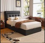 Lit coffre 90x190, Maison & Meubles, Enlèvement, Comme neuf, Noir