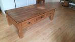 Houten salontafel met 3 schuiven, Ophalen, Gebruikt