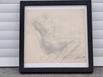 Dessin nu signe Marcel delmotte, Antiek en Kunst, Ophalen of Verzenden