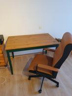 Bureau + stoel, Huis en Inrichting, Bureaus, Ophalen, In hoogte verstelbaar, Gebruikt, Bureau