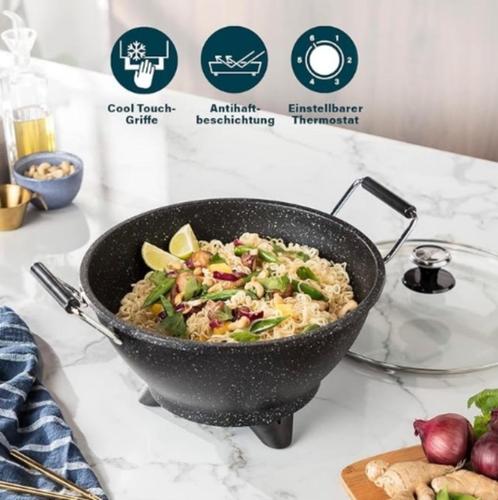 Wok électrique, Huis en Inrichting, Keuken | Potten en Pannen, Nieuw, Wok, Overige materialen, Ophalen