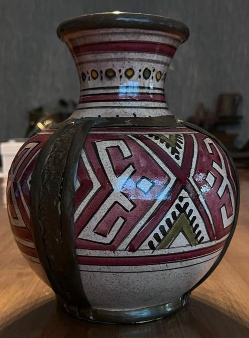 Vintage Marokkaanse A Serghini Safi vaas/pottenbakken kunst, Antiek en Kunst, Antiek | Vazen, Ophalen