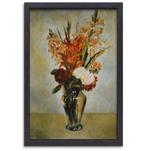 Gladiolen - Pierre-Auguste Renoir canvas + baklijst 60x90cm, Verzenden