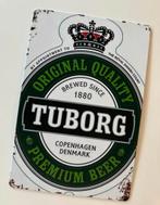 Metalen reclamebord Tuborg, Verzamelen, Biermerken, Ophalen of Verzenden, Nieuw, Reclamebord, Plaat of Schild