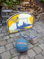 Basketbalring met bord en bal (size 7), Sports & Fitness, Basket, Ballon, Utilisé, Enlèvement ou Envoi