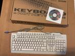 Ongebruikte vintage toetsenbord, Informatique & Logiciels, Claviers, Neuf, Azerty, Touches multimédia, Enlèvement