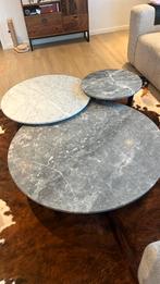 Set van 3 marmeren salontafels, Huis en Inrichting, Tafels | Salontafels, Ophalen, Overige materialen, Gebruikt, 50 tot 100 cm