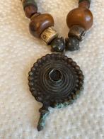 Collier miroir chaman tibétain vintage en bronze, Enlèvement ou Envoi