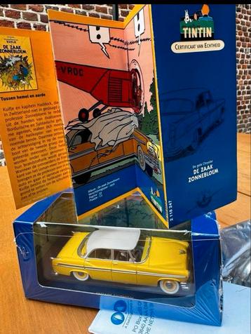Kuifje auto gele chrysler +helicopter 1:43 atlas nieuw beschikbaar voor biedingen