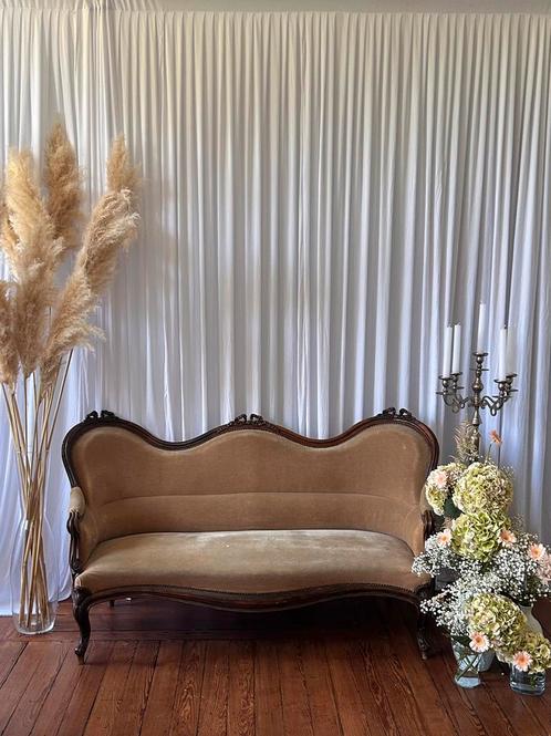 Fauteuil vintage, Huis en Inrichting, Fauteuils, Gebruikt, Hout, Stof, 125 cm of meer, Ophalen