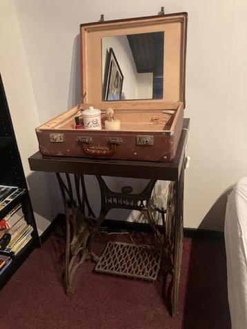 Table de maquillage Vintage Singer avec lumière LED, Enlèvement, Comme neuf