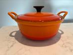 Le Creuset Faitout 20 cm Vulcanic en état d'usage, Enlèvement ou Envoi, Comme neuf, Plaque céramique, Fonte