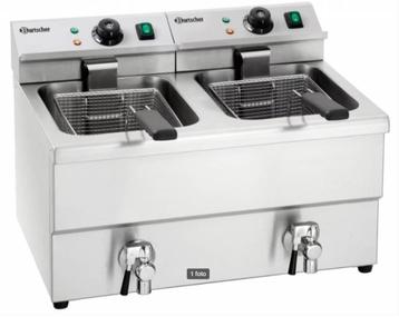 Elektrische friteuse 2 * 8L te huur, Electroménager, Friteuses, 4 litres ou plus, Enlèvement ou Envoi, Comme neuf, Friteuse duo