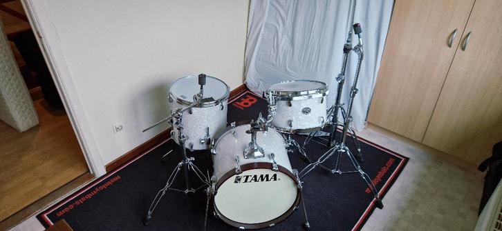 Tama Silverstar Jazz Birch Shellkit White Sparkle + Hardware, Muziek en Instrumenten, Drumstellen en Slagwerk, Zo goed als nieuw