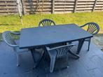 Tuin tafel met 4 stoelen, Tuin en Terras, Ophalen, Zo goed als nieuw