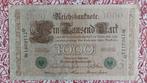 Bankbiljet 1000 mark. 1910, Postzegels en Munten, Bankbiljetten | Europa | Niet-Eurobiljetten, Ophalen of Verzenden, Duitsland