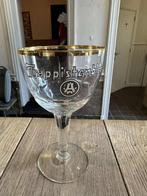 Trappist westmalle glas gouden rand trappistenbier, Verzamelen, Ophalen of Verzenden, Zo goed als nieuw, Glas of Glazen, Overige merken