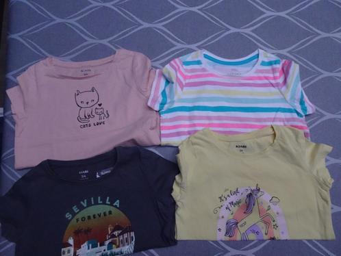 4 T-shirts met korte mouwen - Maat 92, Kinderen en Baby's, Kinderkleding | Maat 92, Zo goed als nieuw, Meisje, Shirt of Longsleeve