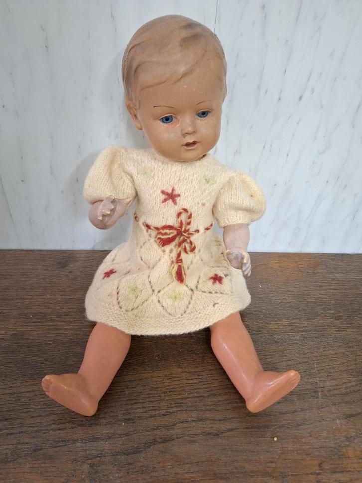 oude schildpad pop, jaren 50, Antiquités & Art, Curiosités & Brocante, Enlèvement ou Envoi