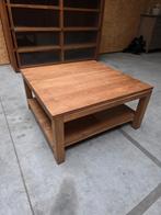 Massief teakhouten salontafel 90cm, Ophalen, Gebruikt