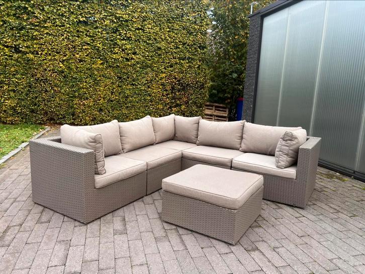 Lounge set Bristol – 3m x 3m, Tuin en Terras, Tuinsets en Loungesets, Loungeset, Wicker, Hocker, Ophalen